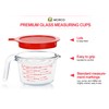 M MCIRCO 6 Pcs Glass Measuring Cups with Lids Set,