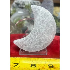 3” Selenite Moon Thick Charging Plate
