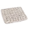 Abbott Collection Nepal Chunky Knitted Trivet - Wool Felt, Oatmeal