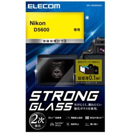 Elecom DFL-ND56GG01 Gorilla Glass LCD Protective Film, High Gloss, Ultra Thin, For Nikon D5600