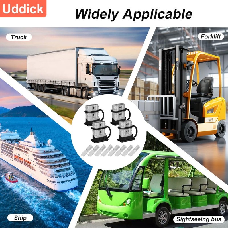 Uddick 175A Battery Quick Connector with Dust Cover,Battery Quick Disconnect
