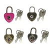 10PCS Small Cute Heart Shape Padlocks with Keys for Diaries,