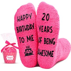HAPPYPOP 20TH Birthday Gifts Socks Ideas - Gifts for 20 Year Old Women Best Birthday Socks
