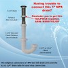 Leyso Stainless Steel Bar Sink Drain 1” Nominal Pipe Size