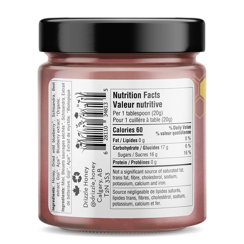 Drizzle Berry Bliss Raw Honey - All Natural Pure Raw