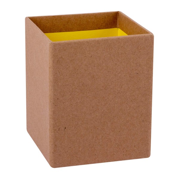 APLI 18693 – Kraft Pencil Holder/Yellow, Fluor Collection. Measurements: 75