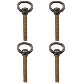 LQ Industrial 4PCS Bronze Mirror Frame Screws 78x32x8mm Mirror Frame Zinc Alloy Ring Mirror Swing Mounting Bolt Hardware Furniture Wooden Box Accessories