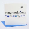 Claire Giles Hearts and Stars Congratulations Card - Blue