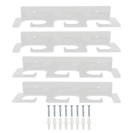 4Pcs Fishing Rod Holder Rugged Space Saving Stylish Holding 6 Rods Wall Mounted Fishing Pole Rack for Indoor Outdoor Transparent