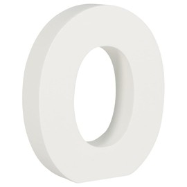 Rayher 62700000 MDF Number 0, White, 11 cm, Thickness 2 cm, 3D Wooden Number