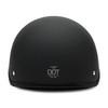 VCAN Cruiser Solid Flat Black Half Face Motorcycle Helmet (Medium)