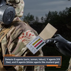 MIRA SAFETY M MIRA Safety CBRN Detection Paper for Chemical Warfare Agents | Color-Changing Test Strips for G Agents, V Agents, and H Agents (CWD-1)