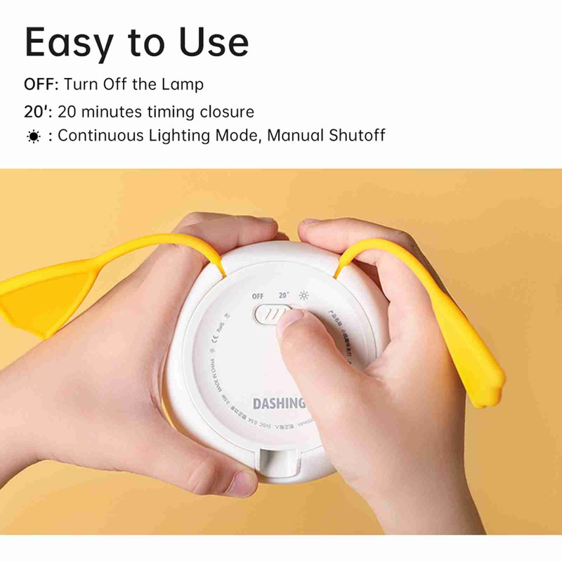 Kids Night Light 2800K 2 Level Brightness 20min Timer 1200mAh