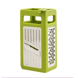 4 Sides Versatile Vtainless Steel Box Grater, Foldable Kitchen Gadget with Sturdy Shredding, Precise Slicing Coarse to Fine, for Cheese Vegetables Ginger