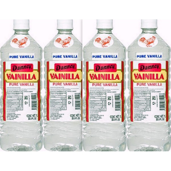 4 X Danncy Clear Pure Mexican Vanilla Extract From Mexico 33oz Each 4 Plastic Bottle Lot Sealed