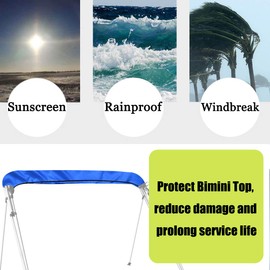 SoGuDio Bimini top Boot Cover,Suitable for 3-4 Bows Bimini Tops,Bimini Cover Effectively Prevent The Erosion of UV, sea Water and sea Breeze in Summer,Bimini Storage Boot (Blue L:68-88IN)