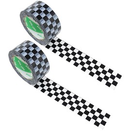 2 Rolls of Parcel Tape, Parcel Tape Printed with Black and White Dots, Moveable Tape for Cardboard, Shipping Box, DIY Box Decoration (100 m per Roll)
