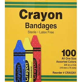 ASO Corporation Bandages, Crayon Strips, Adhesive, 100/BX (AGPCRA5261) Category: Bandages and Dressings