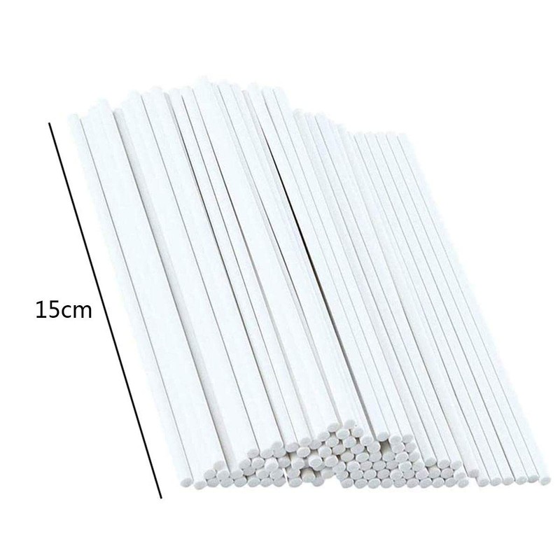 Lollipop Sticks, 100 Pcs White Paper Sticks Bake Shop Supplies