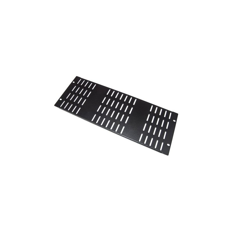 deetech RBL04-4HE Rack Panel with Ventilation Slits U-Shape Edged Black