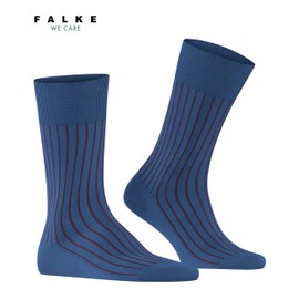 FALKE Men's Shadow Socks Breathable Cotton Reinforced Men's Socks Fine Flat Seam for Pressure-free Toe Ribbed Business Everyday 1 Pair, Blue (Sapphire 6055)