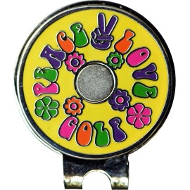Be The Ball 4U Love and Peace Magnetic Golf Ball Marker  - Flower