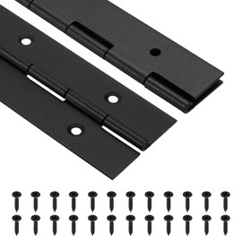 uxcell 4 Pack Piano Hinge, 14" Stainless Steel Continuous & Piano Hinges 2" Open Width 0.06'' Thick Heavy Duty Piano Hinges with Screws for Piano, Cabinets, Doors, Black
