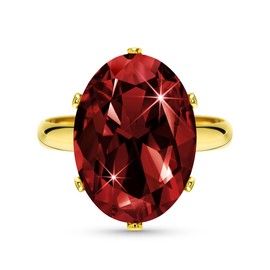 Linawe Ruby Rings for Women, Gold Red Cubic Zirconia Imitation Diamond Adjustable Ring, Burgundy Crystal Gemstone Birthstone Rhinestone Dupes Women Jewelry, Chunky Cocktail Ring