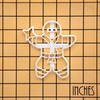 BAKERLOGY Gingerbread Man Ninja Warrior Cookie Cutter - Detailed Cookie