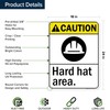 Caution Hard Hat Area ANSI Sign, 18x24 Inches, 55 mil