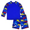 Boys Two Piece Rash Guard Swimsuits Kids Long Sleeve Sunsuit