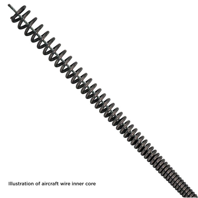 5/16" X 50' OPEN HOOK CABLE, AIRCRAFT WIRE INNER CORE