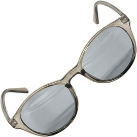 FashionBerry 99% UV Protection Lenses, Boston-Shaped Sunglasses, Date Glasses, Eye Friendly, No Fatigue, Small Face Effect, Fashion Glasses, Unisex, Lightweight, UV Protection UV400, Clear Milky Gray