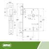 Amig - Einsteckschloss | 60/68mm Einlass | Schloss für Holztüren