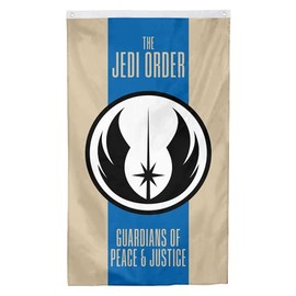 Old Jedi Order flag banner 3x5ft (Blue and White)