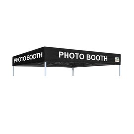 Eurmax USA Printed 8x8 Photo Booth Flat Replacement Canopy Top (Black)