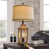 G-SAFAVA 23.75" Farmhouse Table Lamps USB A+C Charging Ports 3-Way