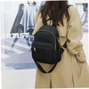Mini Backpack Mini Backpack for Women Multi-pocket Minimalist Black Small