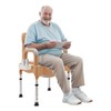 TITIDU Height Adjustable Bath Seat Bedside Commode Toilet Chair Heavy