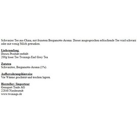 Twinings Earl Grey Tea, 200 g Loose Tea, Pack of 6