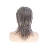 Sallcks Short Grey White Mullet Wig with Bangs Shaggy Layered