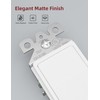 AIDA Matte White Single Pole Decorator Light Switch, 15Amp, 120/277V,