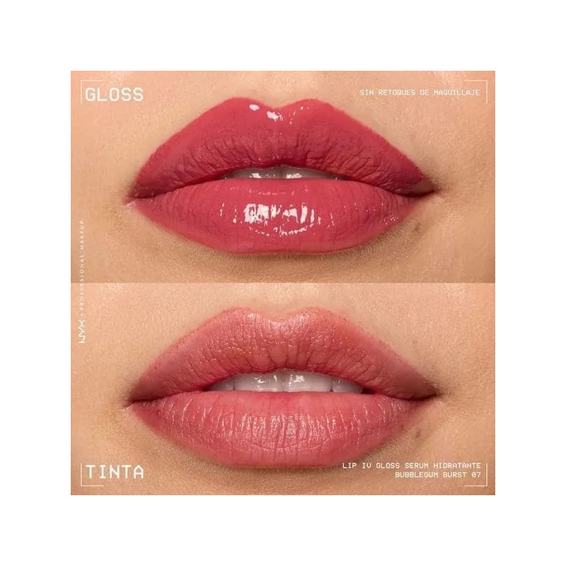 NYX PMU Lip IV, Gloss Serum Hidratante efecto tinta 5