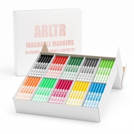 ARLTR Washable Markers Bulk, Bulk Pack of 400 in 10 Vibrant Colors with Super Tip - Perfect for Kids' Classrooms & Teachers