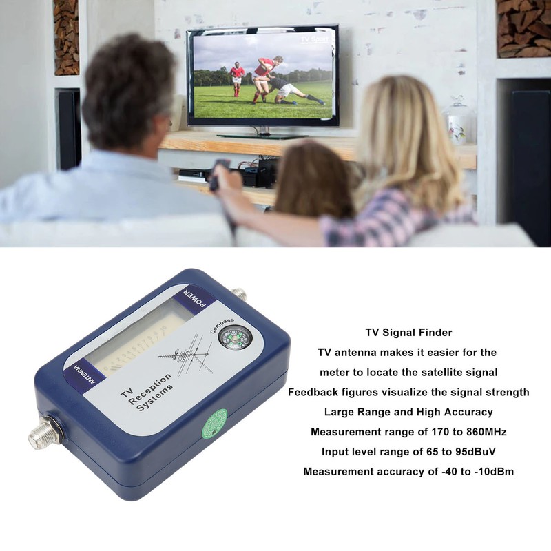 Digital TV Signal Finder High Accuracy Backlight Mini TV Antenna
