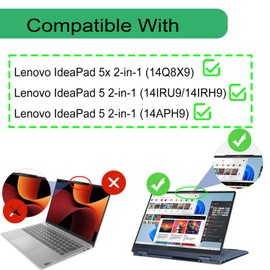 KEANBOLL 3 Pack Designed for 2024 New Lenovo IdeaPad 5x 14 2-in-1 / IdeaPad 5 2-in-1 14 Touchscreen Laptop Screen Protector, (14 inch) Anti Glare and Anti Fingerprint (Matte) Shield
