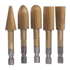 Rotating File, Rotary File, Carbide Cutter, Grinding Bit, Carbide Bar, Hex Shank, High Speed Steel, Polishing, Deburring, Metal Processing, Set of 5