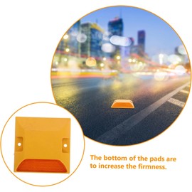 2pcs Reflective Traffic Markers,Roadway Markings and Pavement Studs for Sidewalks, Pedestrian Crossings, and Street Safety