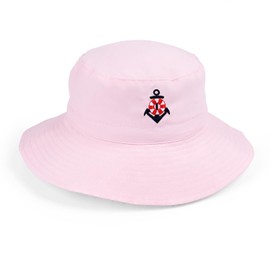 Baby Girl Sun Hat Anchor UPF 50+ Sun Protective Babies Kid Girls Summer Bucket Hat Embroidery Beach hat 1-3 Years
