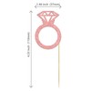 24 piezas de oro rosa con purpurina de diamante para